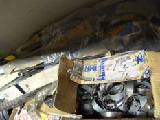 Box of Car Spares Including Windscreen Wipers, Jub