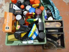 Box of Car and Household Cleaning Materials