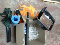 Box Containing Hi-Vis, Folding Chairs and Sundries