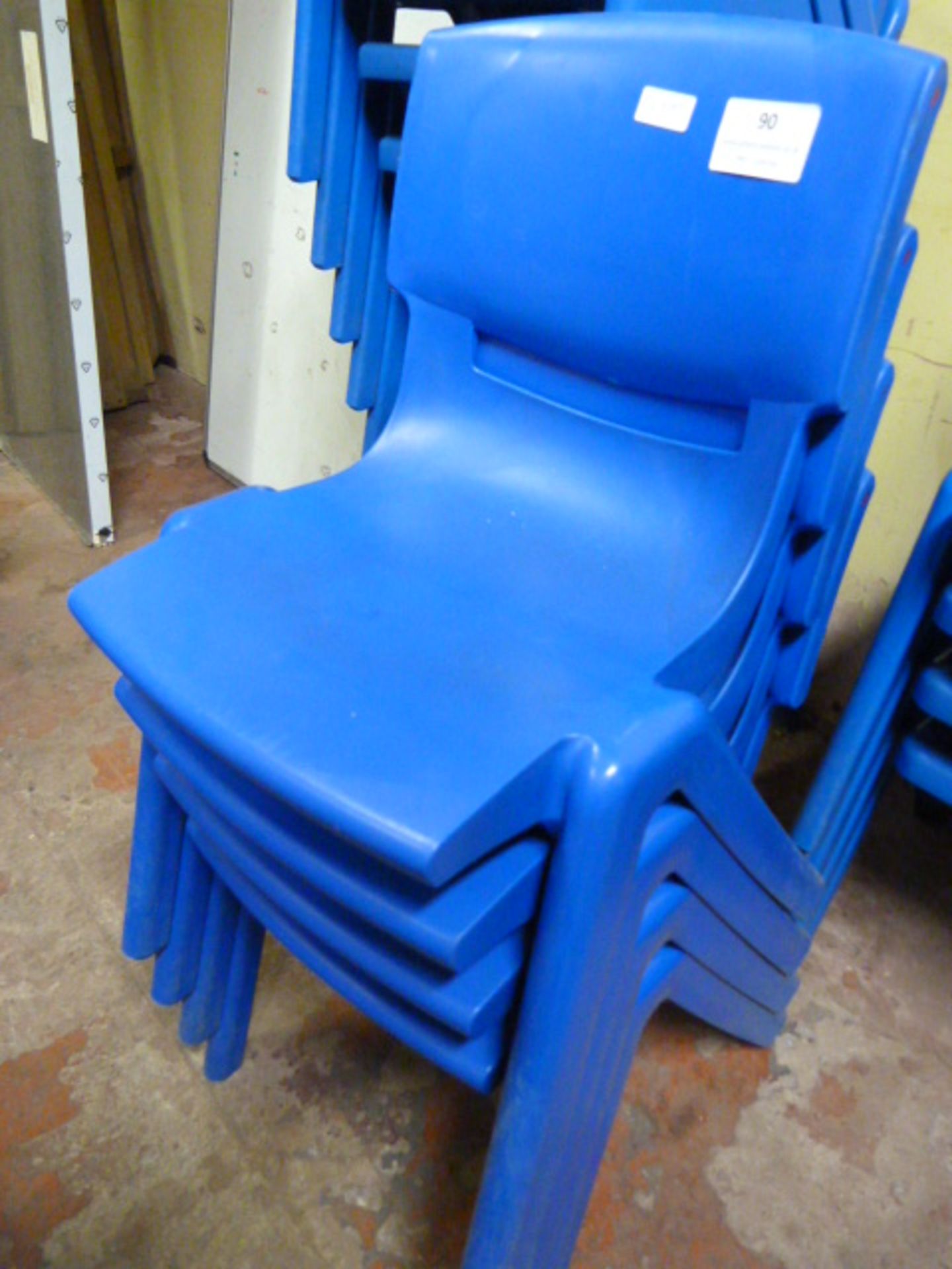 Four Stackable Plastic Children's Chairs