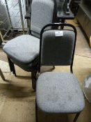 Four Upholstered Stackable Chairs