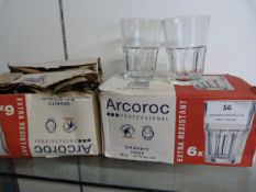 Two Boxes of Six Arcoroc Glasses