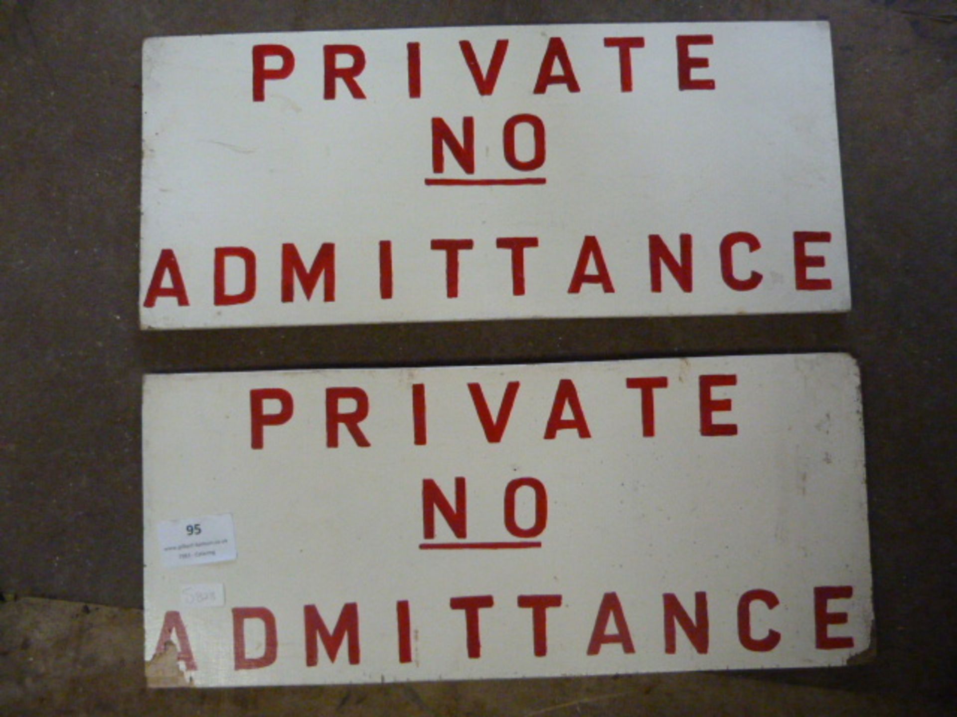 Two "No Admittance" Signs