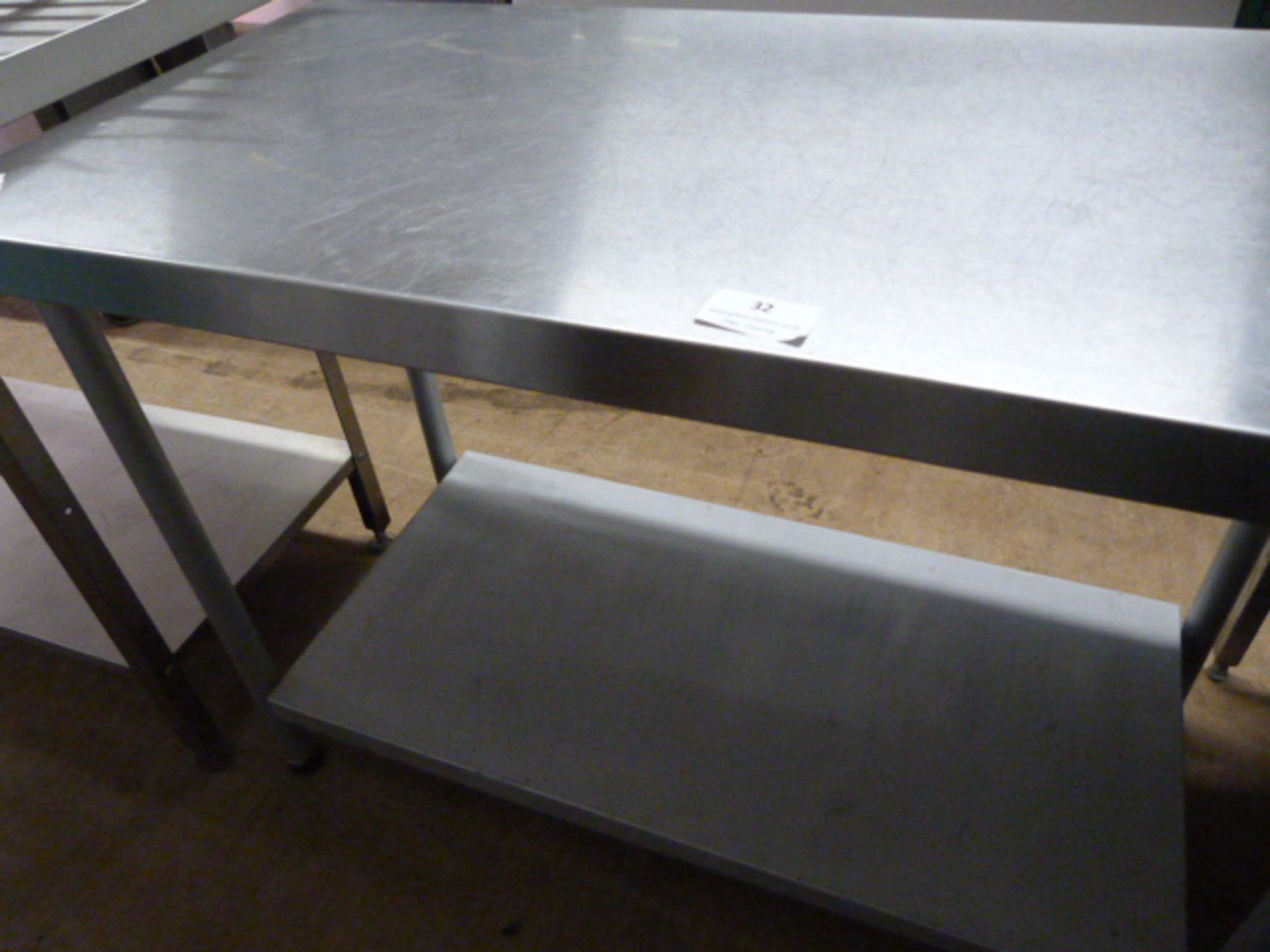 Stainless Steel Preparation Table with Shelf 120x5