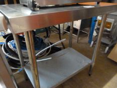 Stainless Steel Preparation Table with Shelf 90x60