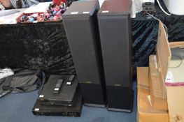 Pair of Mission Speakers with Winmagic Amplifier and Marantz CD Player
