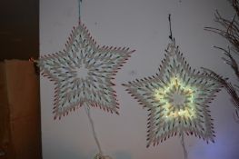 Two Star Silhouette Christmas Lights