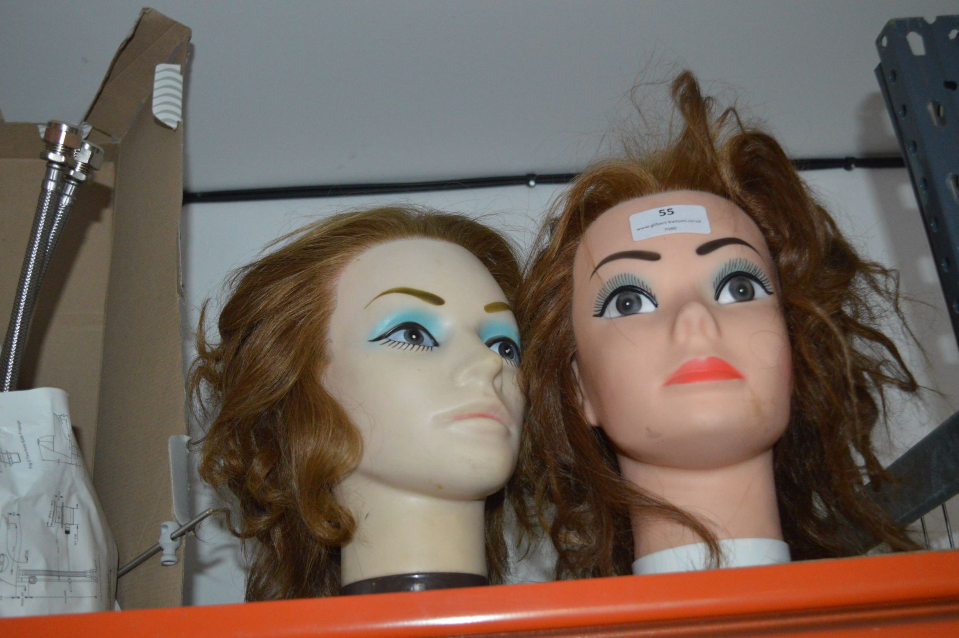 Two Female Mannequin Heads