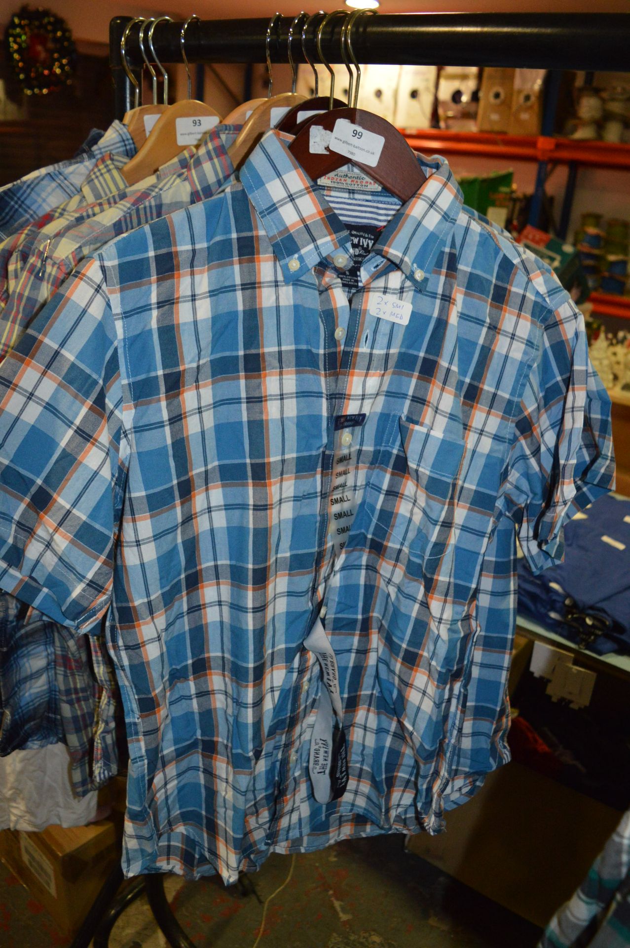 *The New Ivy Brand Shirt (Blue & Orange Check) Siz