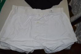 *Five Pairs of White Pringle Boxers (2x Small, 2x