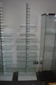 Display Rack with Nine Glass Shelves