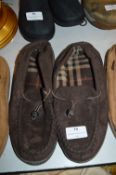 *Pair of Brown Slippers Size 13-14