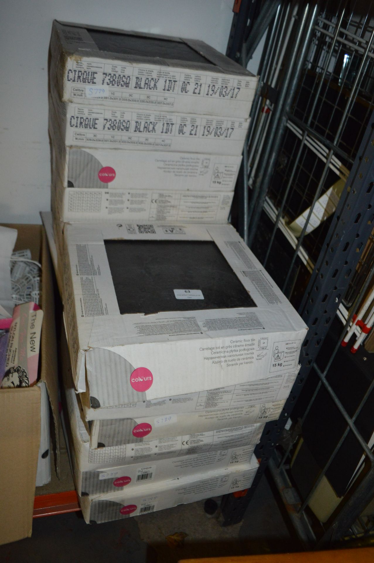 Sixteen Boxes Containing Slate Effect Tiles