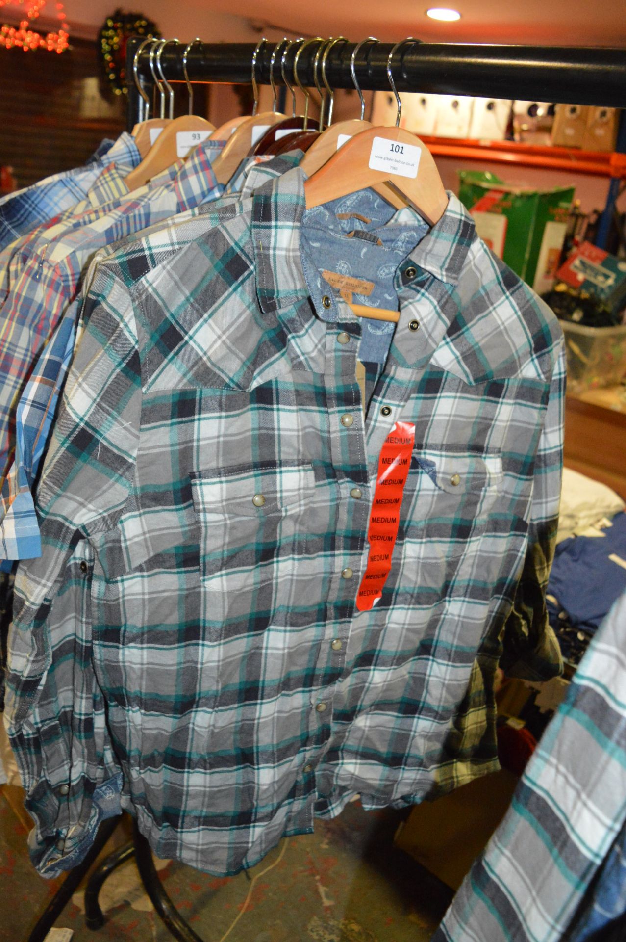 *Jachs Girlfriend Shirt (Green & Grey Check) Size: