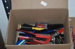 Box Containing Assorted Brushes and Combs etc.