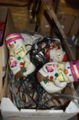 Box of Assorted Christmas Lights, Light Up Snowmen