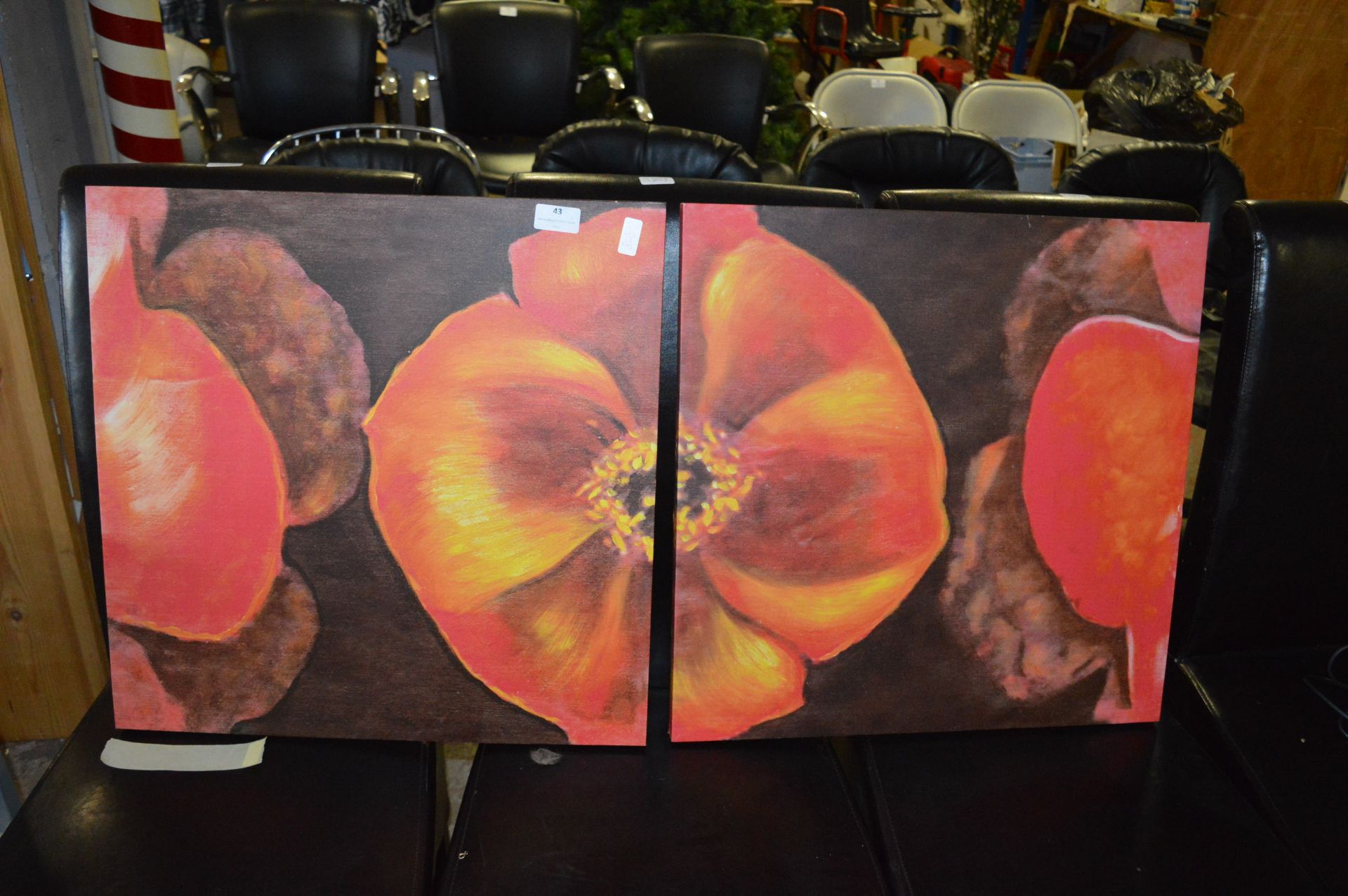 Two Floral Canvases