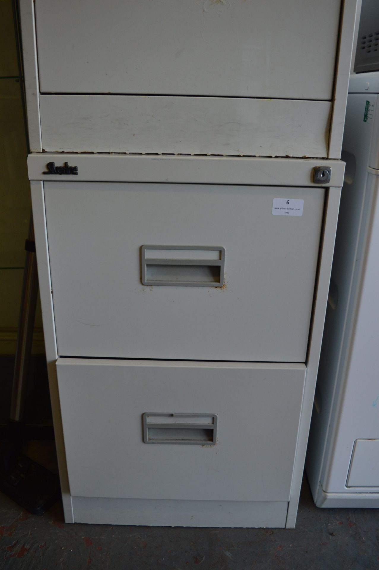 Cream Two Drawer Filing Cabinet