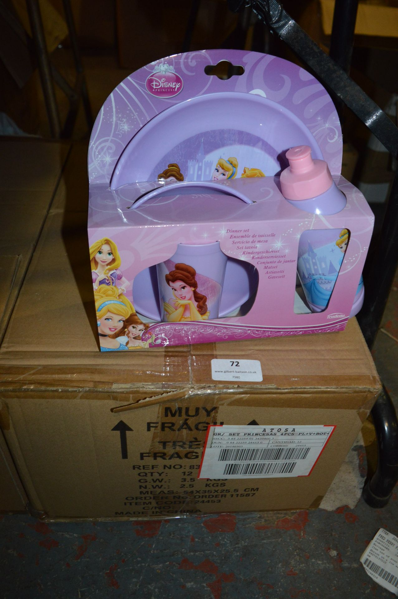 *Box Containing 12 Disney Four Piece Children's Di