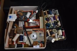 Assorted Sewing Items Including Cottons, Small Too