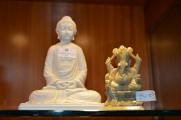 Buddha and Indian Deity Figurine