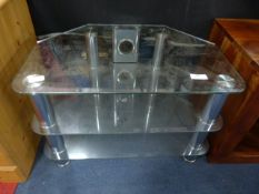 Glass Three Teir TV Stand