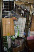Cage Lot Containing Christmas Decorations, Games,