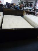 Dark Brown Leatherette King Size Bed