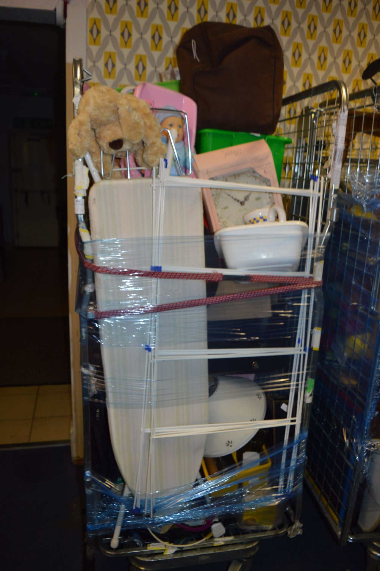 Cage Lot Containing Children's Toys, Dartboard, Ir