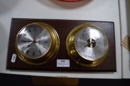 Wall Mounted Barometer and Clock