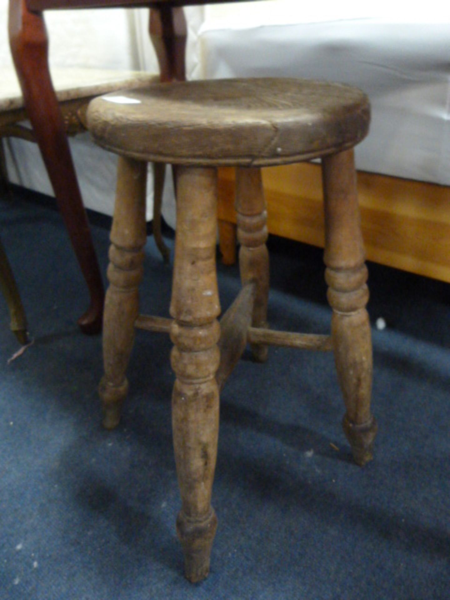 Victorian Elm Seated Stool