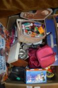 Large Box and Contents of Torches, Paper Trimmer,
