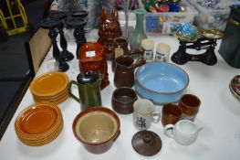 Pottery Including Hornsea, Denby, Biscuit Jar, Can