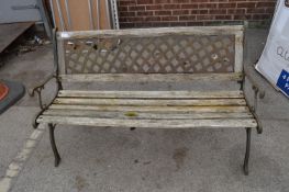 Garden Bench with Cast Metal Supports
