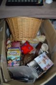 Large Box and Contents of Soft Toys, Mugs, Fan Hea