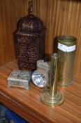 Brass Bombshell, Candle Lamp, Torch, Poker Stand,