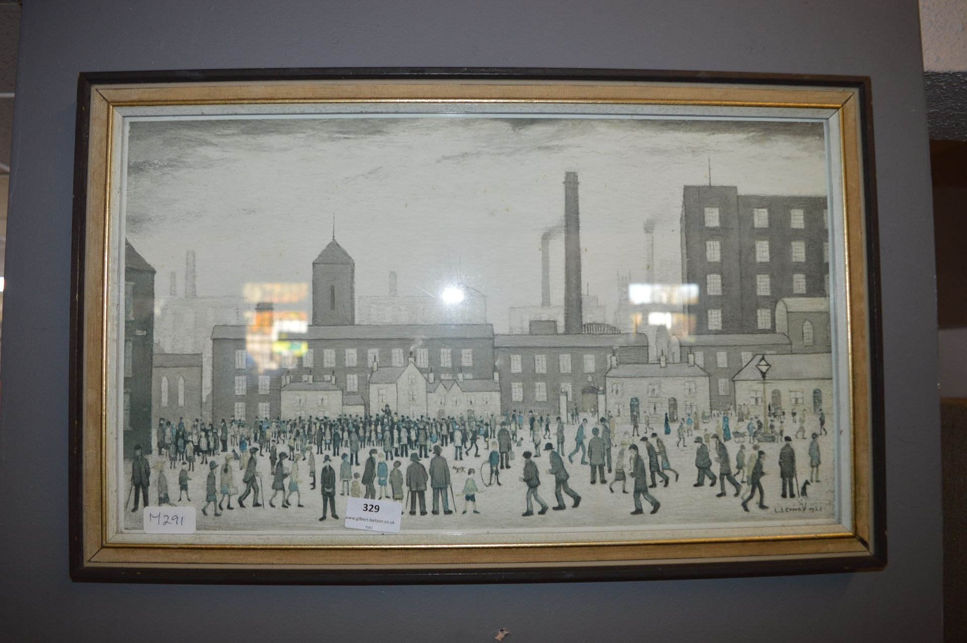 Framed L.S. Lowry Print - Outside the Mills