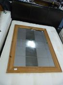 Large Pine FRamed Wall Mirror