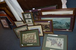 Large Quantity of Framed Prints - Napoleonic War S