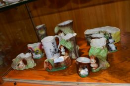 Ten Assorted Withernsea Pottery Vases