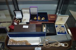 Tray Lot of Boxed Costume Jewellery Including Pear