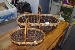 Two Cane Baskets