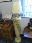 Large Decorative Pottery Standard Lamp