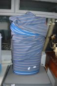 Large Roll of Blue & White Striped Material