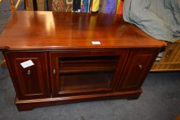 Mahogany TV Unit with Glazed Door