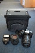 Canon Eso5000 Camera with Lenses and Travel Case