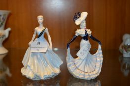Two Coalport Figurines - Caledonia Ball and Lady G