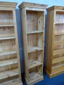 Pine Four Narrow Shelf Unit