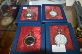 Four Chrome Cased Pocket Watches