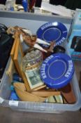 Box Containing Wade Ashtrays, Wooden Tableware, Pr